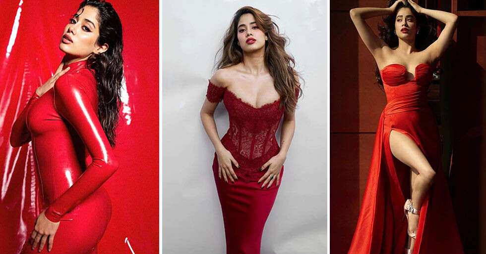 You are currently viewing Photos: 10 Times Janhvi Kapoor Slayed In Red Ensembles